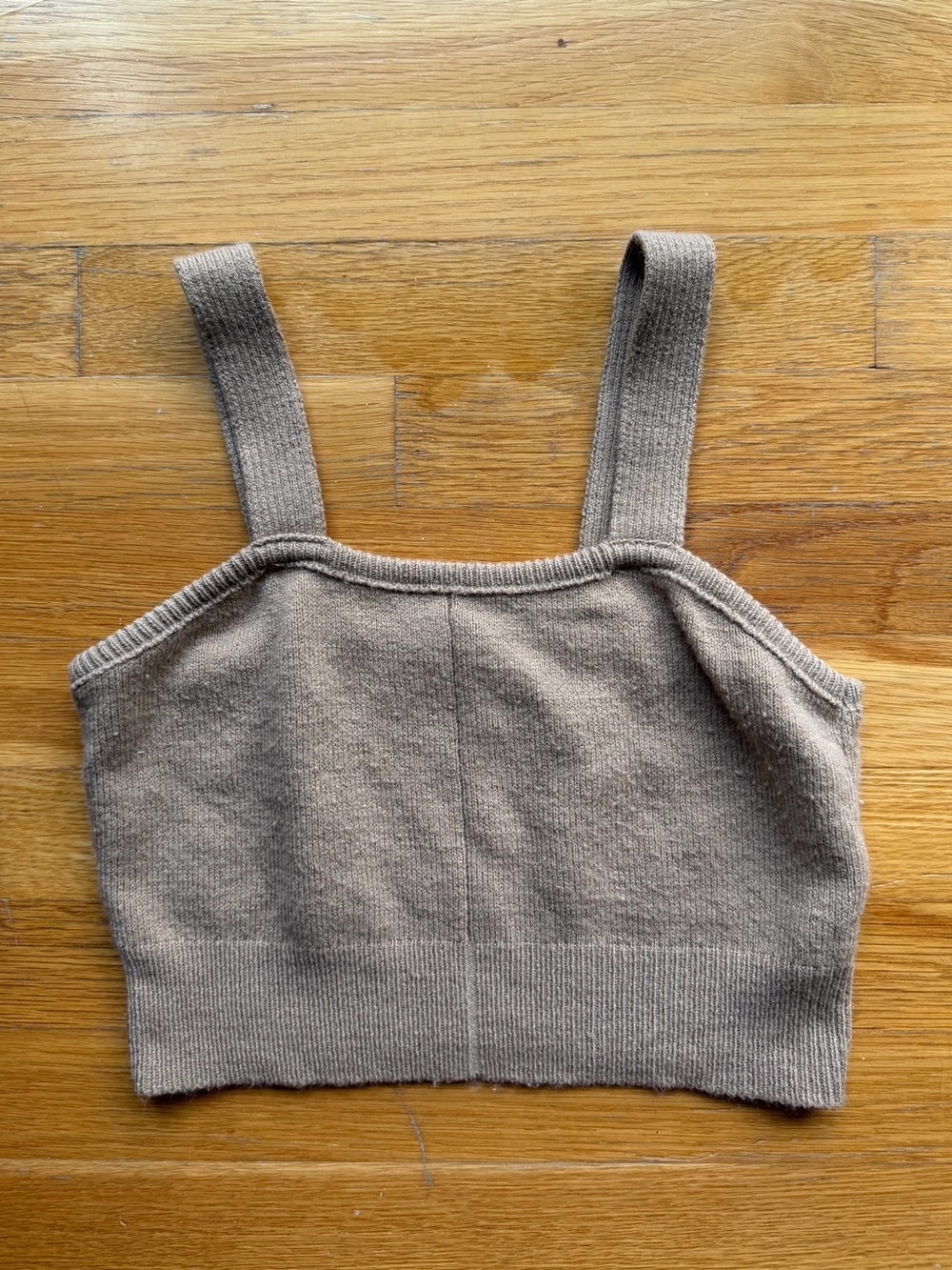 BP. Taupe Knit Cropped Tank Top XS